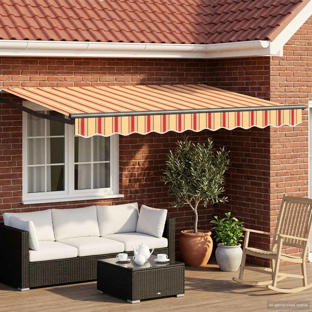 Tenda retrattile manuale con LED Multicolore 3 x 2 m 3419368