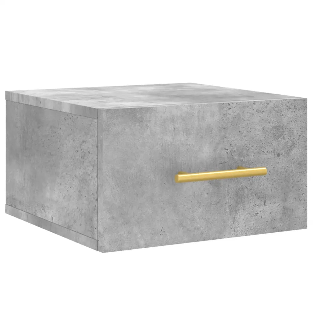 Comodino | Armadio da Notte | Mobiletto da notte a Muro Grigio Cemento 35x35x20 cm