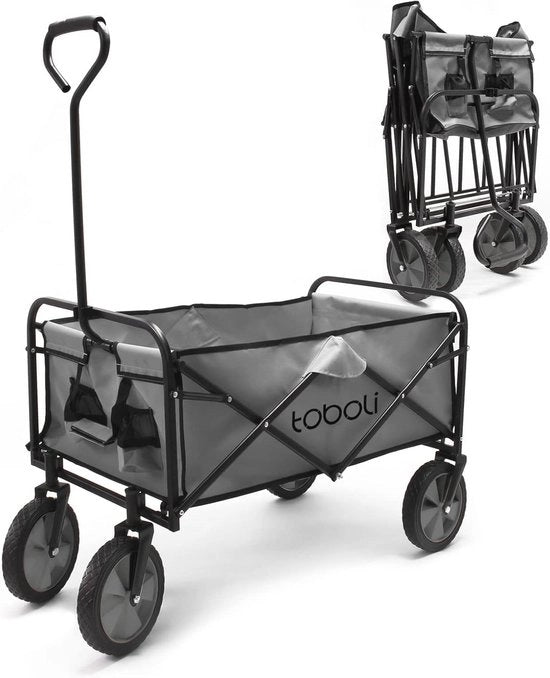Carrello pieghevole per 100 kg - Carrello per esterno e interno, ideale per pic nic e lavori di giardino