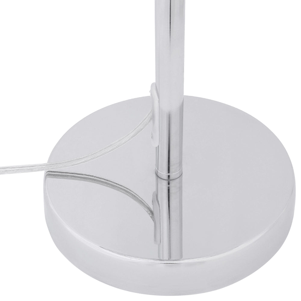 Lampada da tavolo traforata metallo color argento e cristallo 53 cm