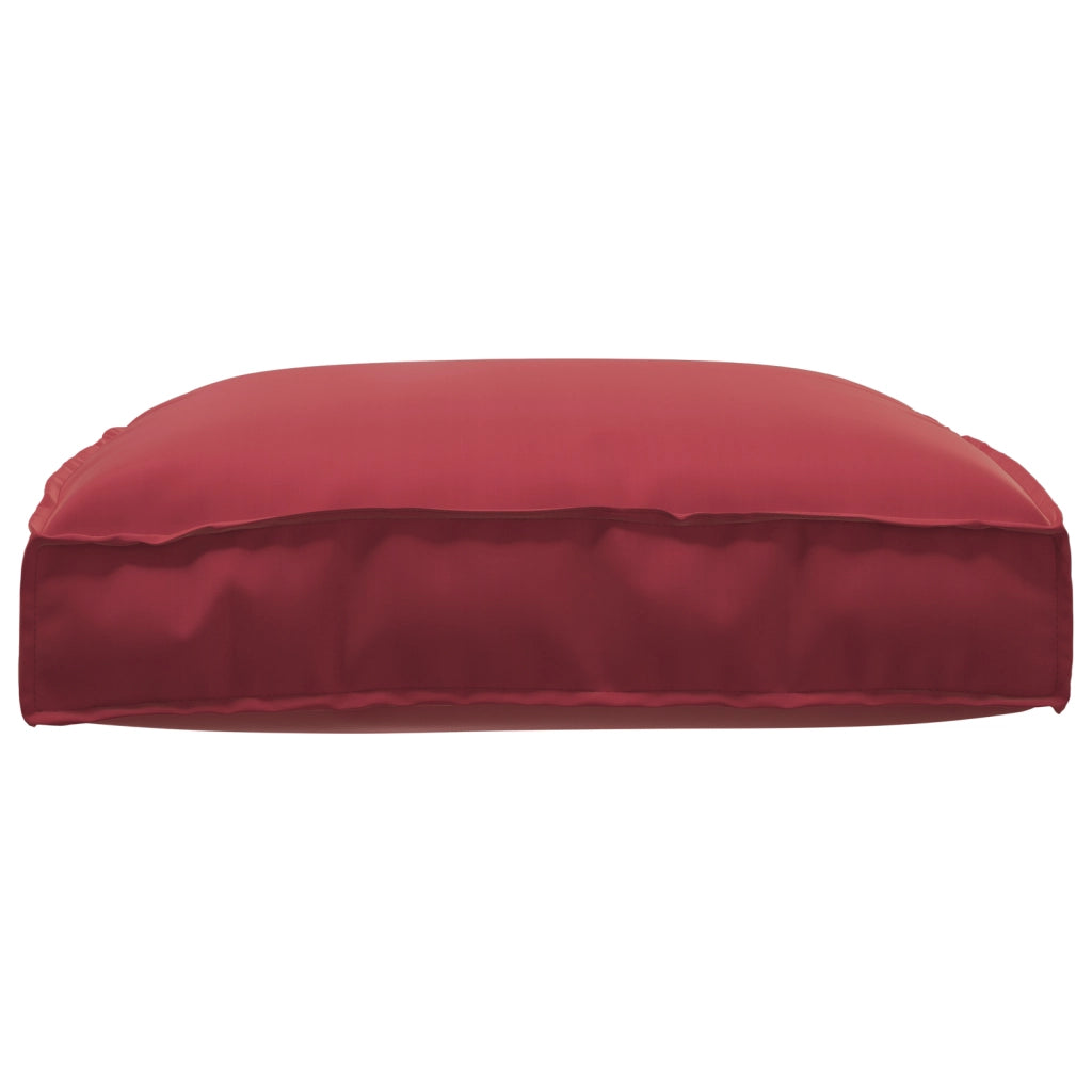 Cuscino per Pallet per seduta Rosso Vino 80x80x12 cm Tessuto Oxford