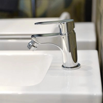 Miscelatore bidet cromato completo di piletta click clack Zoe