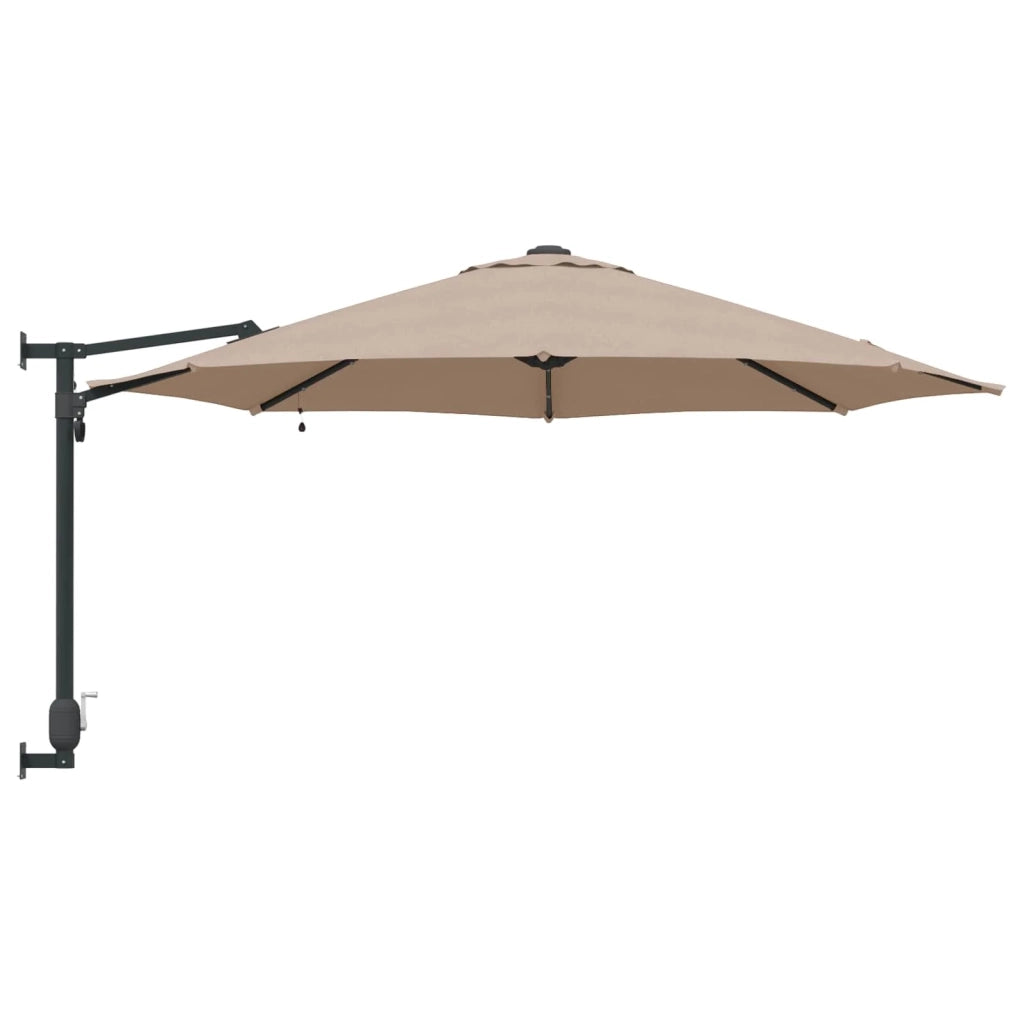 Moderno ombrellone da giardino basculante dal design pulito 248 x 248 x 148 cm in poliestere color tortora 02_0058645