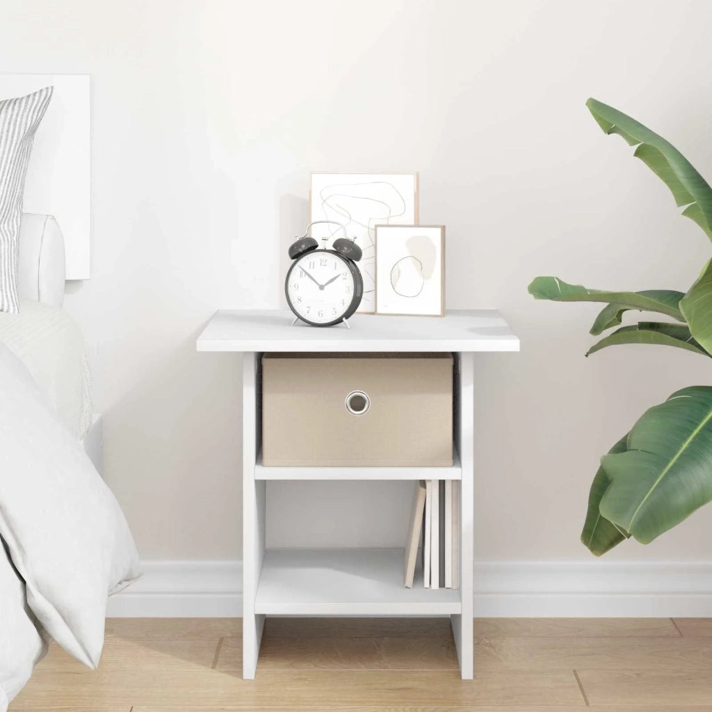 Comodino con cassetto Bianco 41 x 40 x 45 cm Legno multistrato