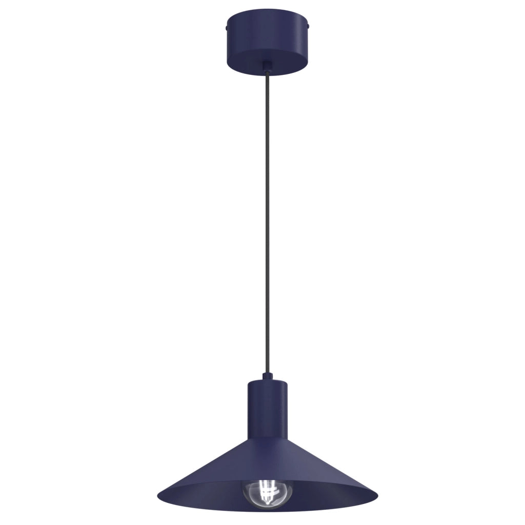 Lampada a sospensione cono blu 30 cm 1xE27 Nox Luminex
