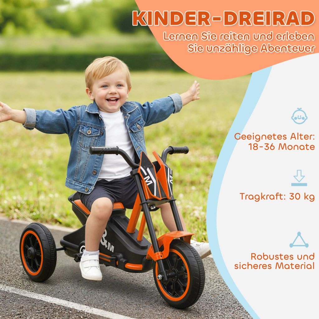 Triciclo Bambini ¨C zephmum ¨C Acciaio Arancione 79x44x50 cm