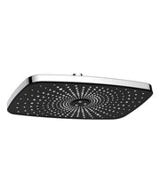 Soffione nero 30x19 cm 1 getto - Serie Vortex Square