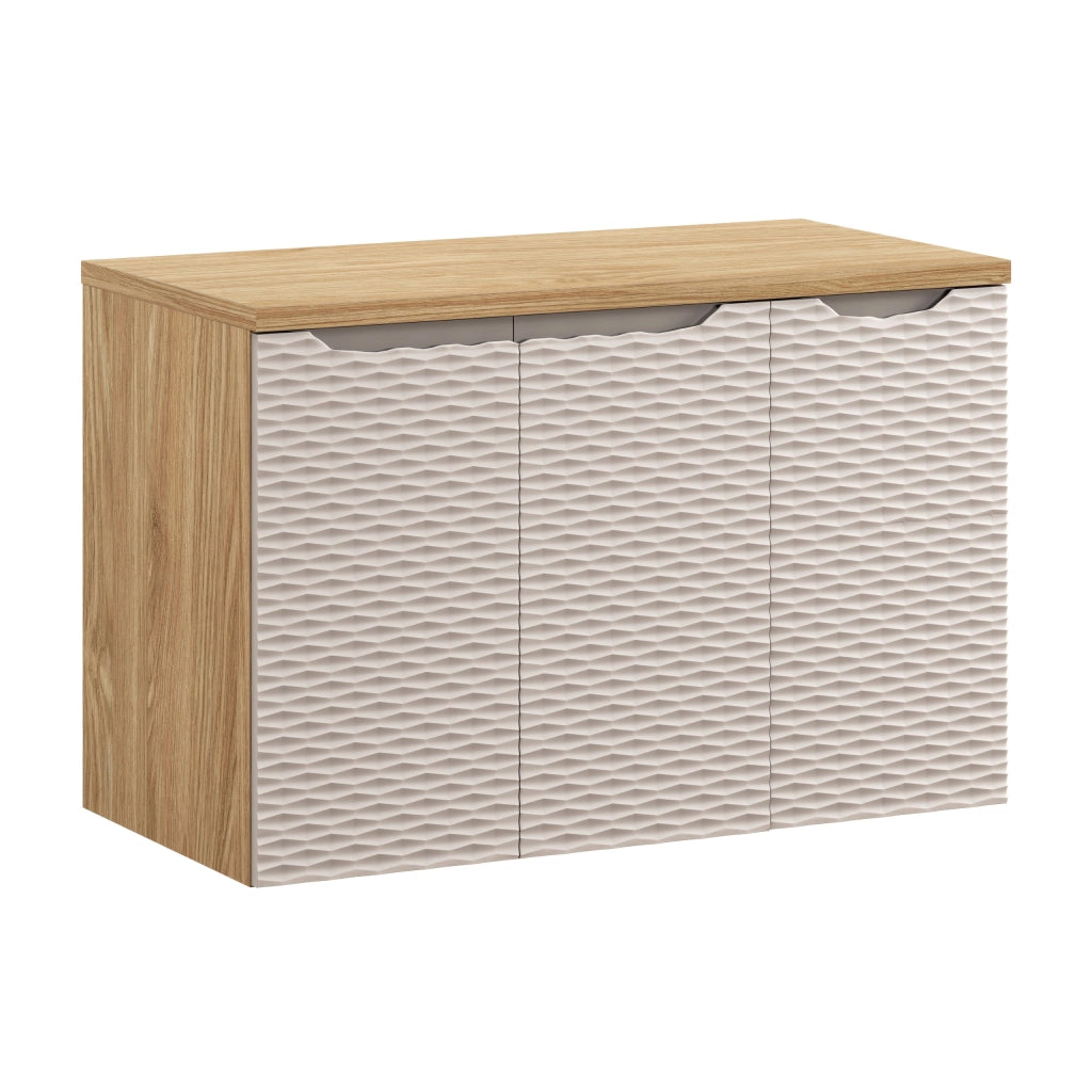Set mobili bagno 90 cm con piano Ocean Beige 90 x 1401 x 46 cm
