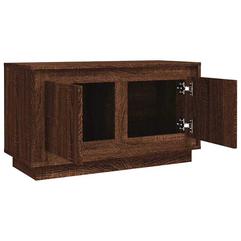 Mobile Porta TV-Mobile per TV-Credenza TV Rovere Marrone 80x35x45 cm in Legno Multistrato