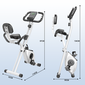 Cyclette reclinabile con schienale - RATTANTREE - con 8 livelli di resistenza regolabili - Bianco