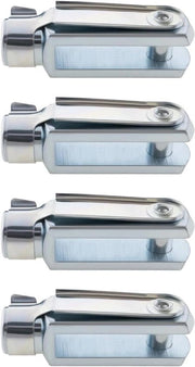 Clevis per Luchtcilinder - Requisito Y-connector - 4 pezzi Clevis a Gaffetta Lunga con Veerspeld Rechtsdraad Luchtcilinder Staaf Clevis Uiteinde Binnendraad, 43mm di Lunghezza.