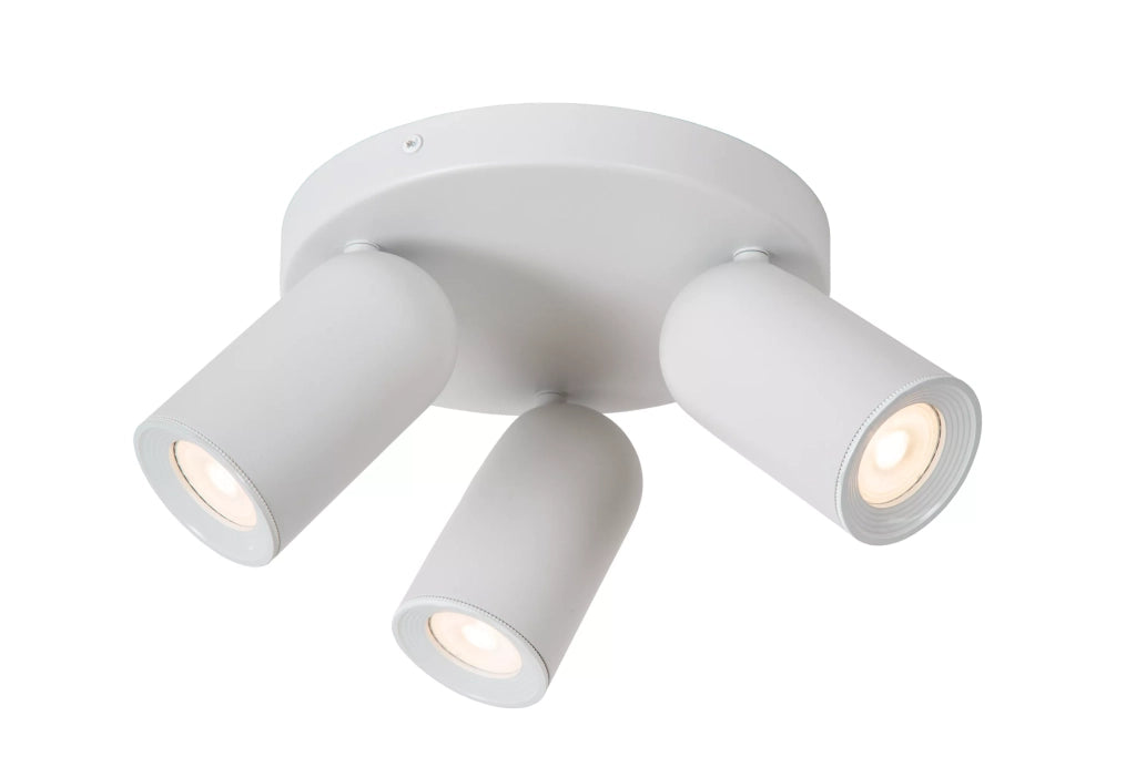 Faretto soffitto 3 luci bianco orientabile GU10 35W Lucide