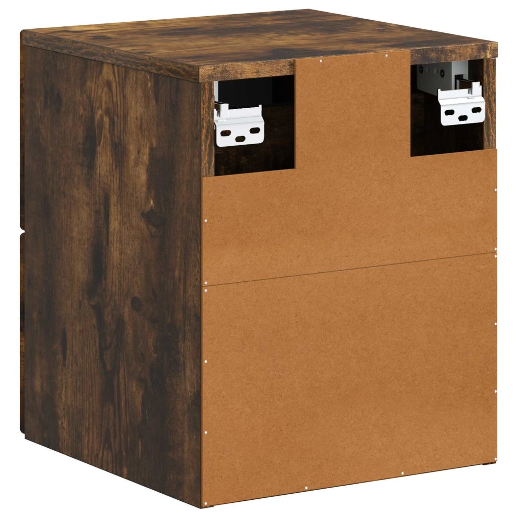 Mobiletto da notte a muro Rovere Fumo 34,5 x 33 x 40 cm 899325