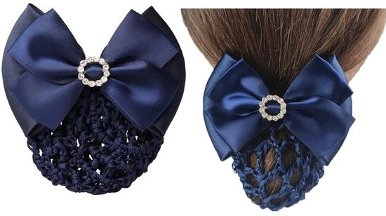 Clip per Capelli con Decorazioni in Cristallo Blu - Accessorio per Capelli - Barretta - Trecce - Donna - Ragazza - Decorazione - Decorazione per Capelli