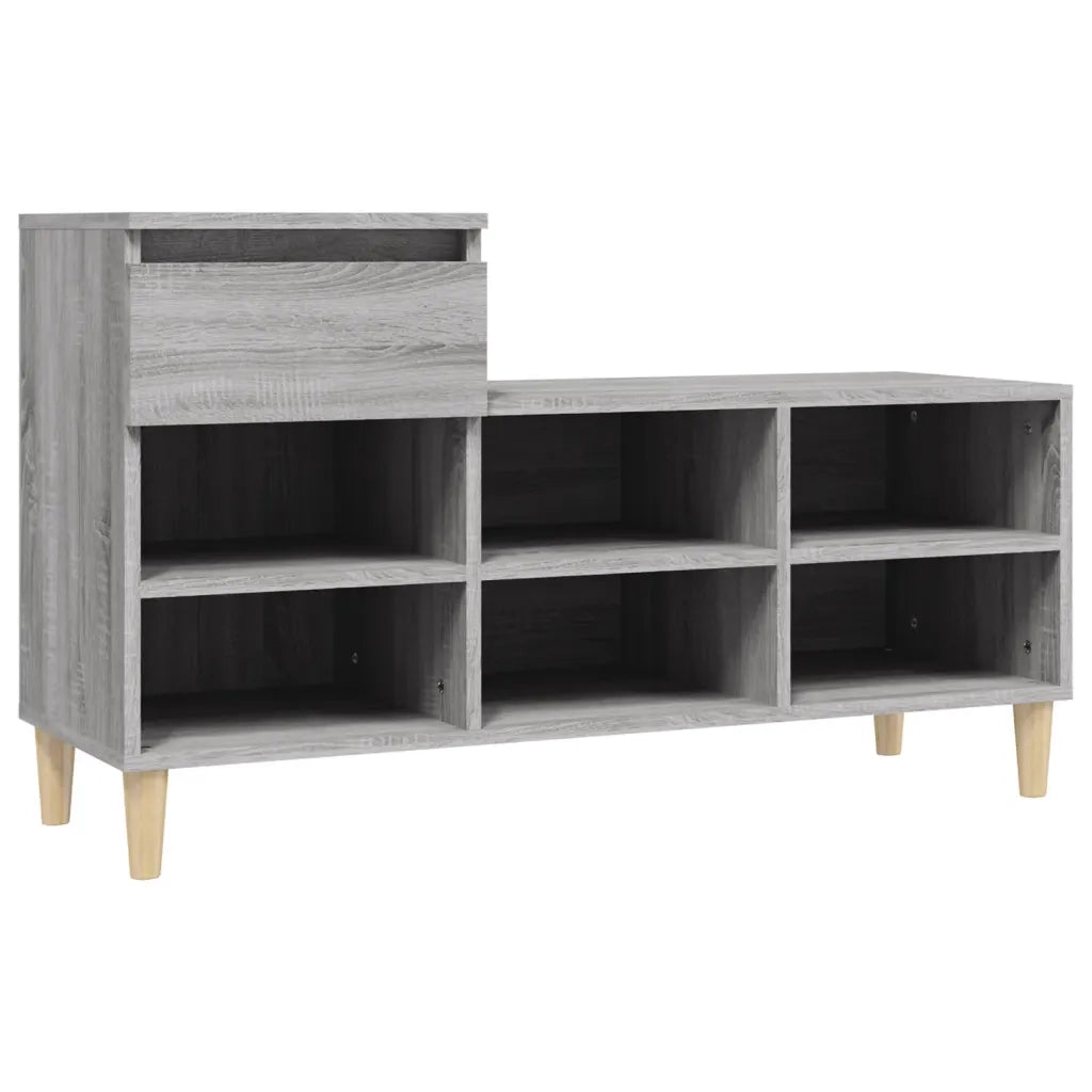Scarpiera | Mobile per scarpe Grigio Sonoma 102x36x60 cm in Legno Multistrato
