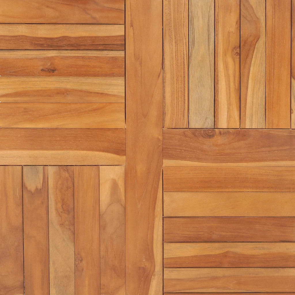 Piano del Tavolo Legno Massello di Teak Quadrato 90x90x2,5 cm cod mxl 64413