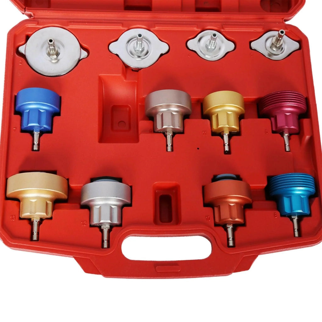 Kit di prova universale per sistema di raffreddamento attrezzi da garage da 14 pezzi 16_0002627