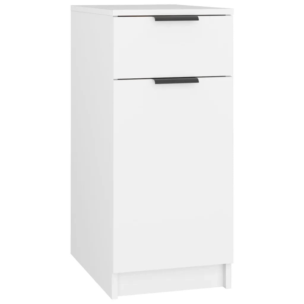 Mobile da ufficio moderno con cassetto e scomparti 33,5 x 50 x 75 cm legno composito bianco 02_0048010