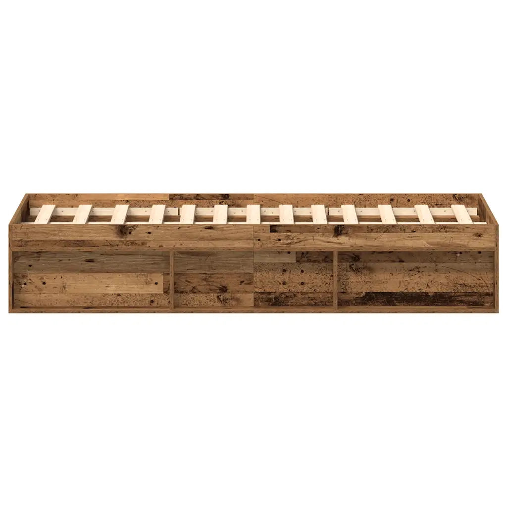 vidaXL Giroletto senza Materasso Legno Antico 135x190cm in Truciolato