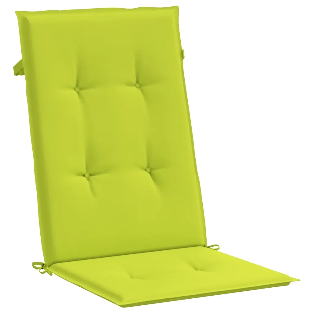 Cuscini per Sedie 4 pz | Cuscini per sedie Verde Brillante 120x50x3 cm in Tessuto