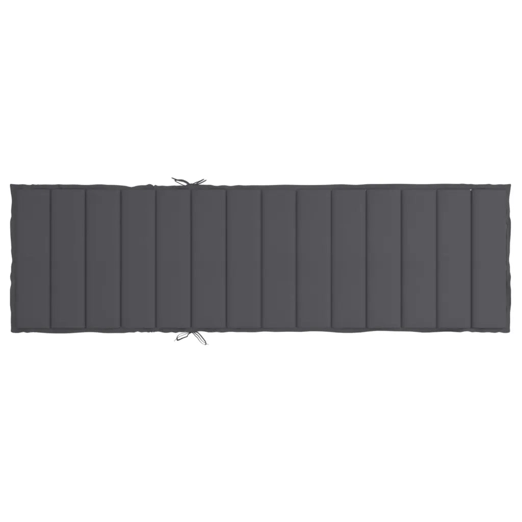 Cuscino per Lettino Antracite 200x70x3 cm in Tessuto Oxford 314218