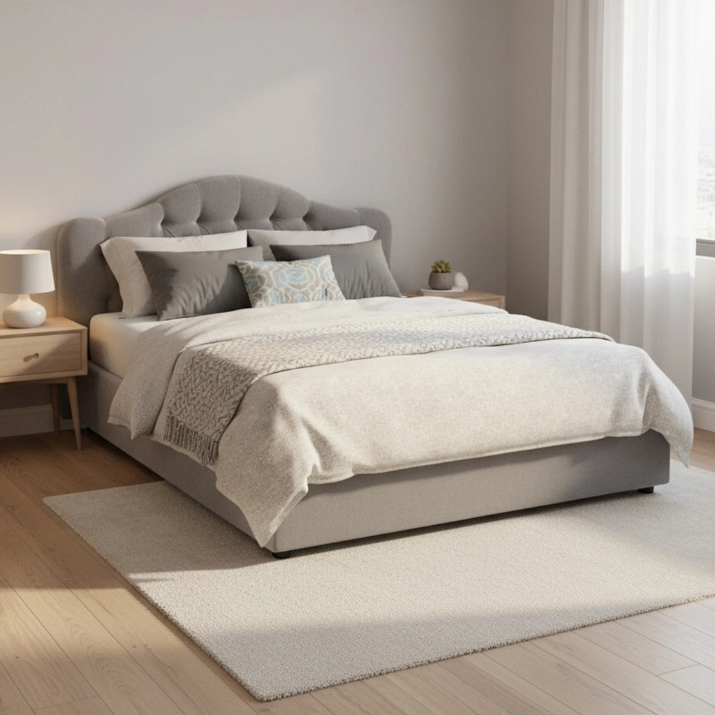 Letto Matrimoniale Alfer, Letto Matrimoniale Materasso Incluso Made in Italy, Grigio