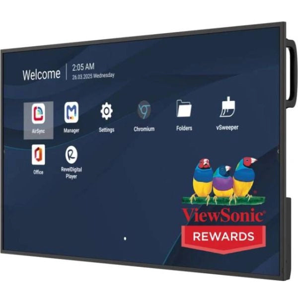 Viewsonic cde6514-2c visualizzatore di messaggi pannello piatto per segnaletica digitale 165,1 cm (65") lcd wi-fi 500 cd/m² 4k ultra hd nero processore integrato android 14 24/7