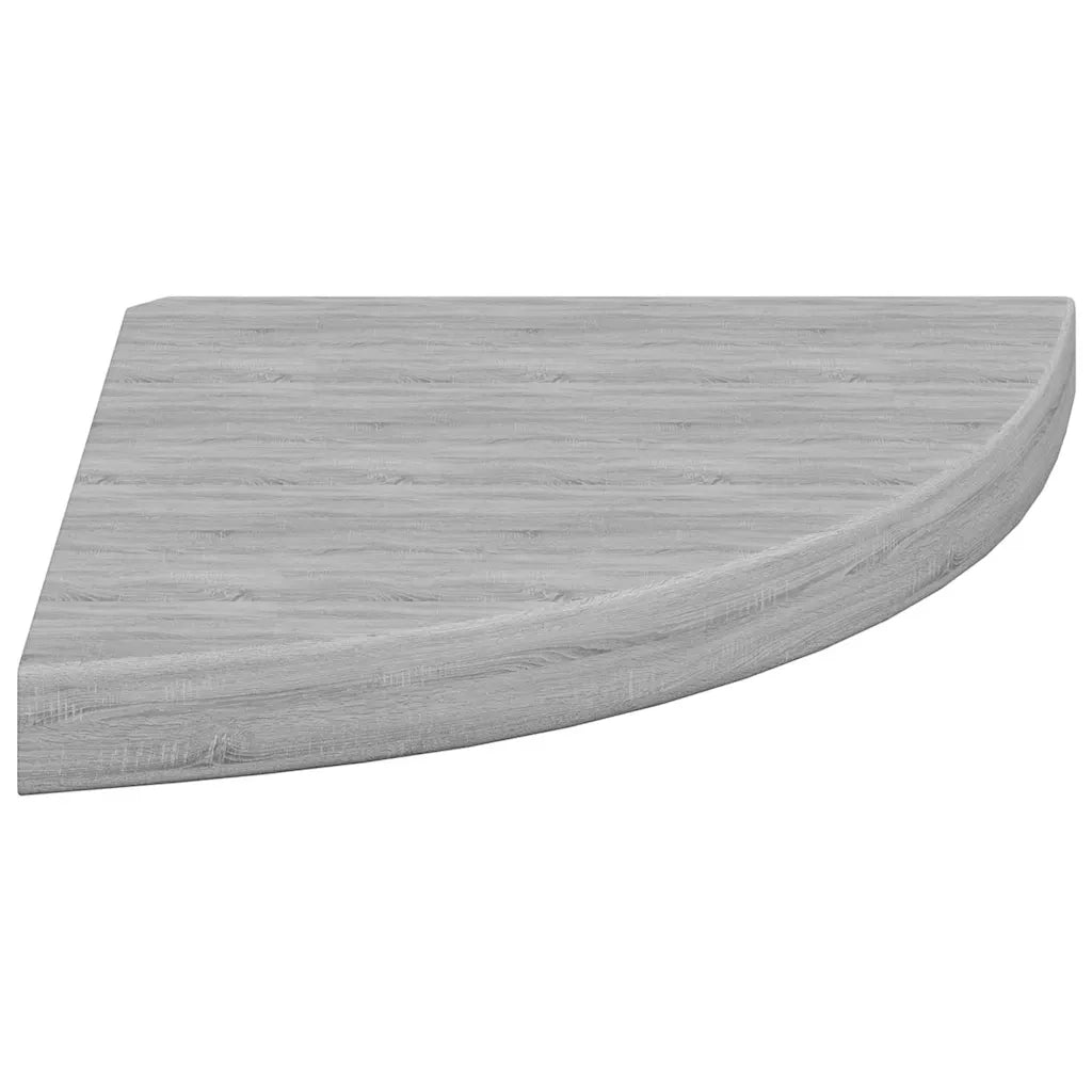 Mensola Angolare Grigio Cemento 35x35x3,8 cm in MDF 326642
