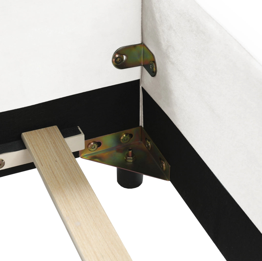 Letto singolo imbottito per bambini 90x200 cm con scrivania, sgabello e ripiano