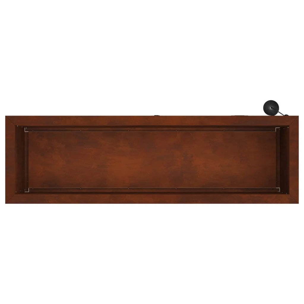 Fioriera da giardino con LED 2 pz Ruggine 30 x 100 x 30 cm 8008125