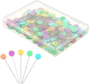 200 pezzi di aghi per cucire con testa lunga - cucito e artigianato - spille per cucire con testa lunga - spille multicolori - fai da te e ricamo