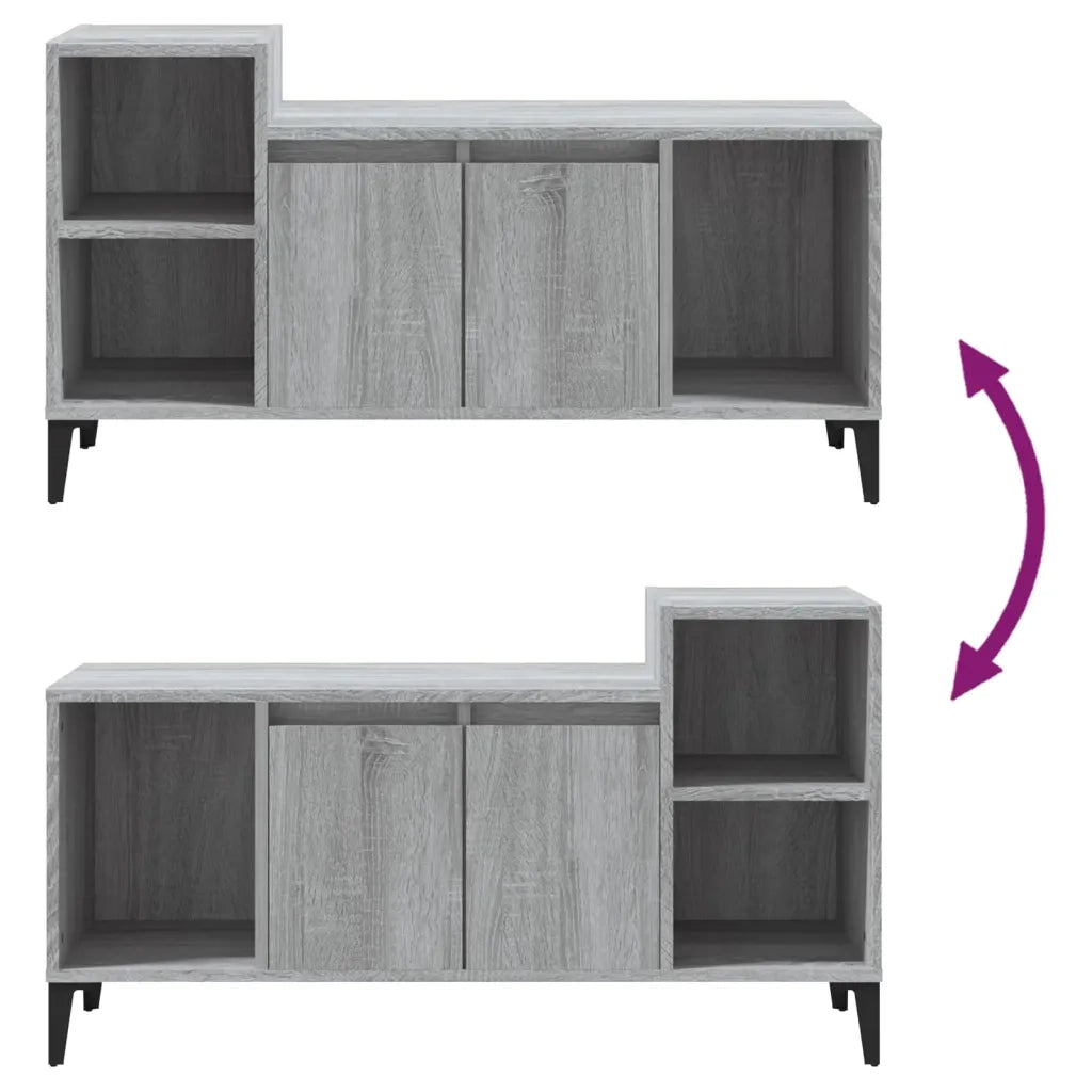 Mobile TV-Credenza TV-Console TV Grigio Sonoma 100x35x55 cm in Legno Multistrato 232779