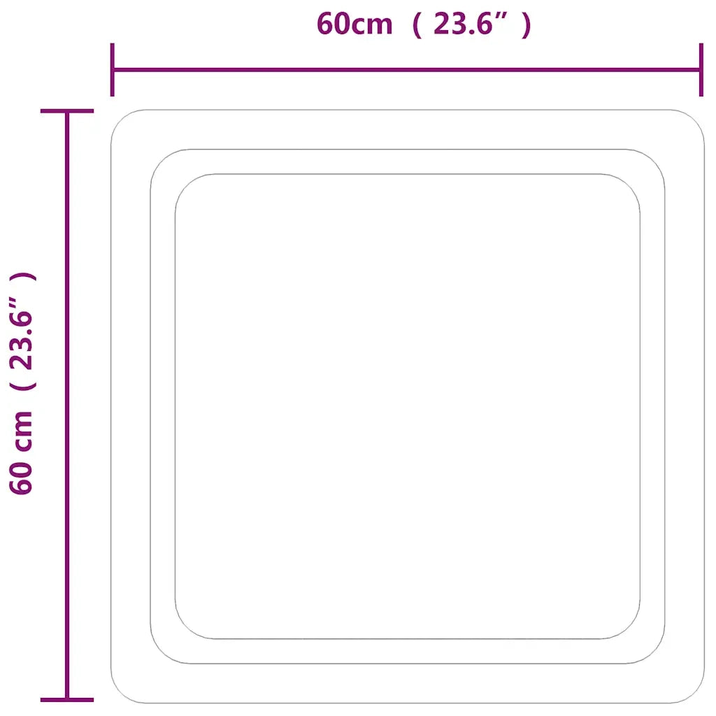 Specchio da Bagno con Luci LED 60x60 cm cod mxl 51253