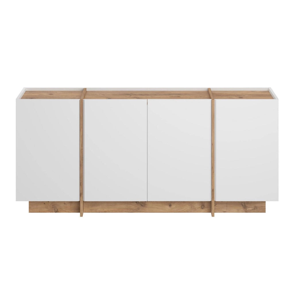 Madia Nolona, Credenza 4 Ripiani, 180x45x80h cm Bianco