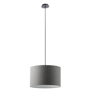 Lampada a Sospensione Vivien Rossini Group con Paralume Cilindrico Antracite - Struttura in Metallo Nero - Attacco E27, Potenza 75W, IP20