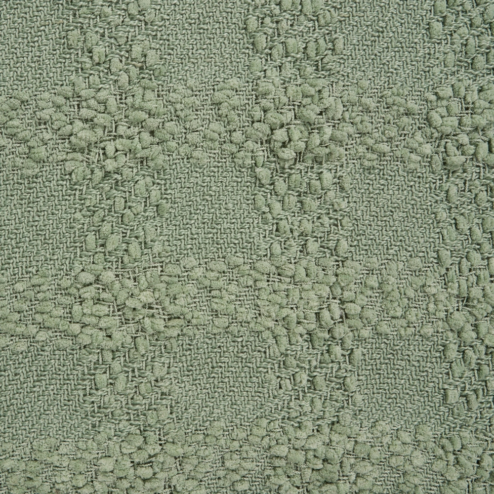 Coperta di cotone intrecciata con nappe verde 150 x 200 cm morbida classica