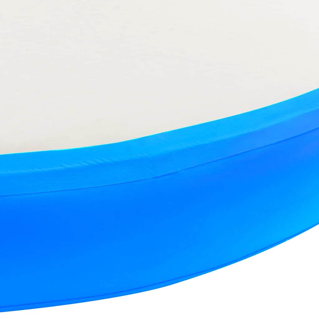 Tappetino Ginnastica Gonfiabile con Pompa 100x100x20cm PVC Blu CFW9876717