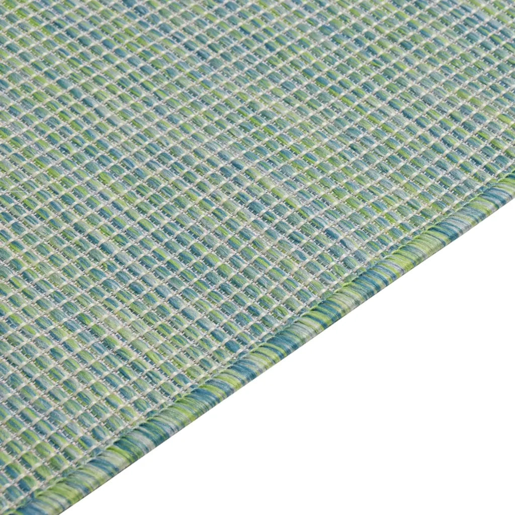 Tappeto da Esterni a Tessitura Piatta 80x150 cm Turchese cod mxl 64563