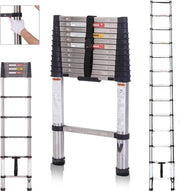 Ladder telescopica 3,8 metri - scala a estensione rottura di stoccaggio inclusa - scala a incasso RV per la casa - capacità massima 100 kg Ladder telescopica