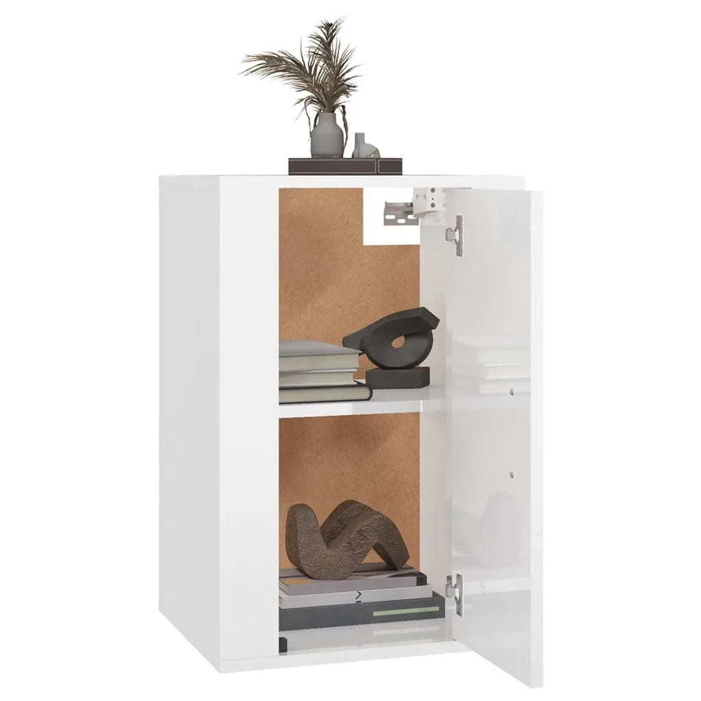 Mobili Porta TV a Parete 2 pz Bianco Lucido 40x34,5x60 cm 816661