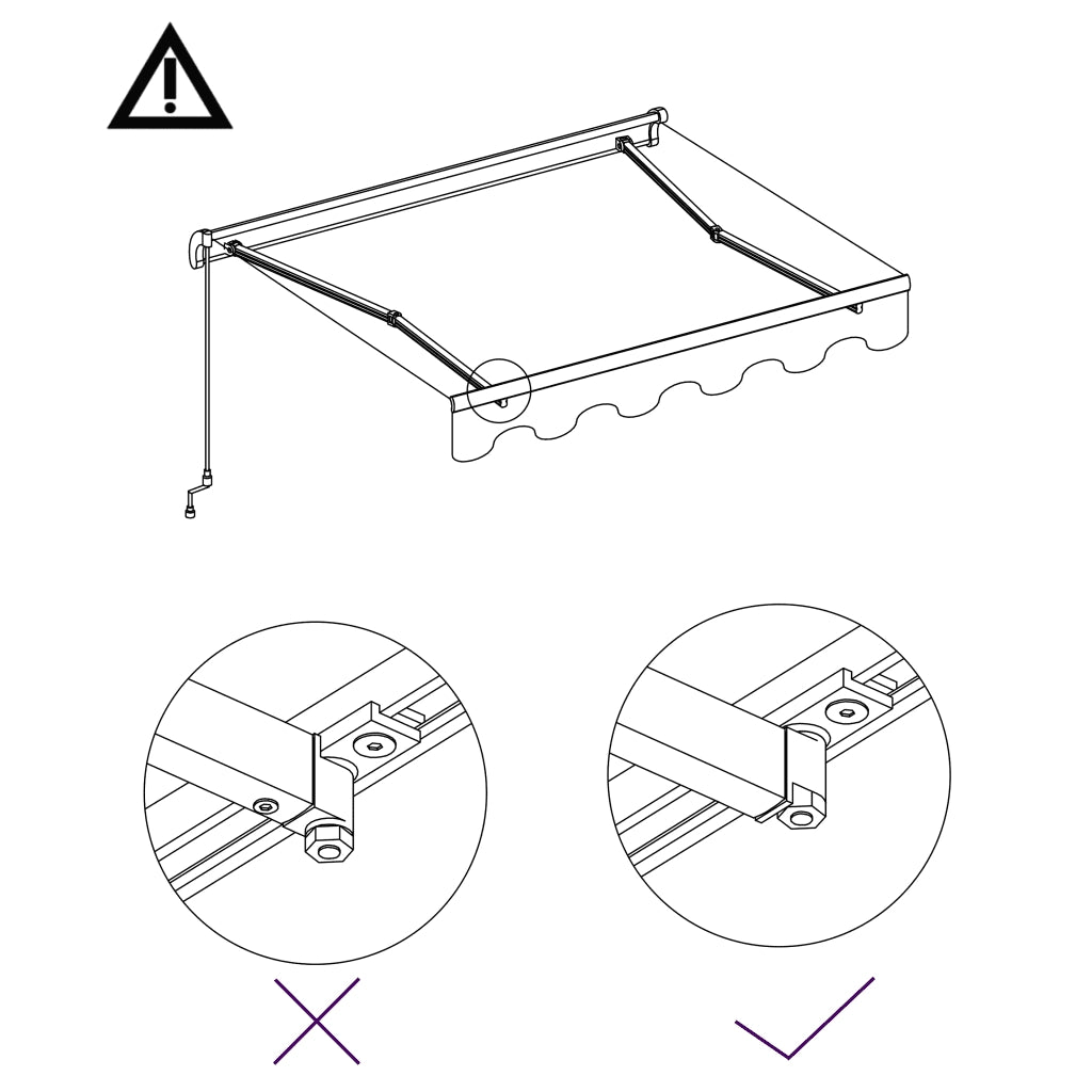 Tenda da Sole Retrattile Manuale 300x250 cm Gialla e Bianca cod mxl 38797