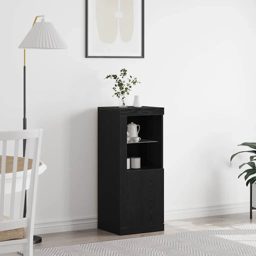 Credenza-Buffet-Armadio da cucina Nero 41 x 37 x 100 cm Legno multistrato