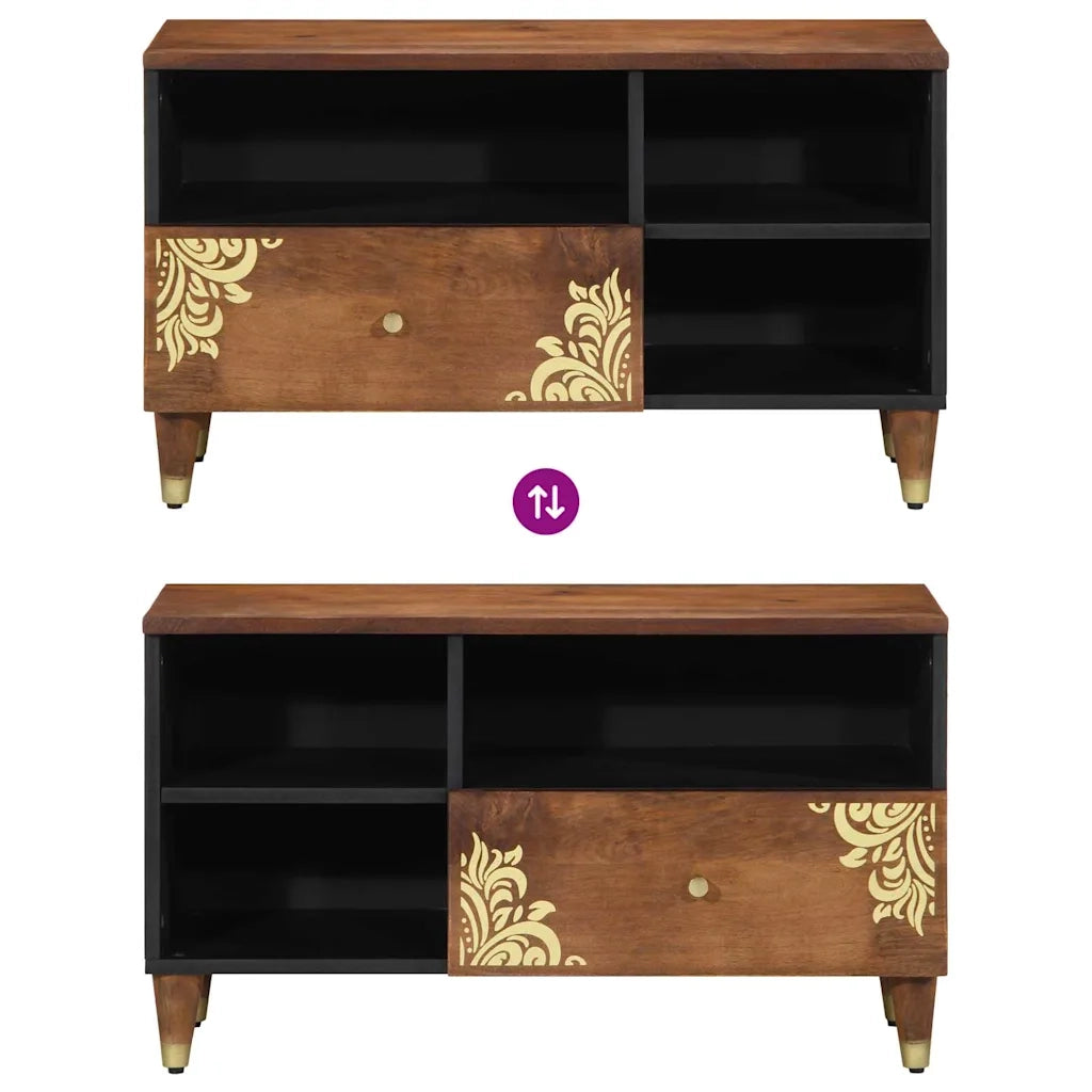 Mobile TV | Armadietto TV | Mobile Porta TV Marrone miele 80 x 33 x 46 cm Legno di mango massello