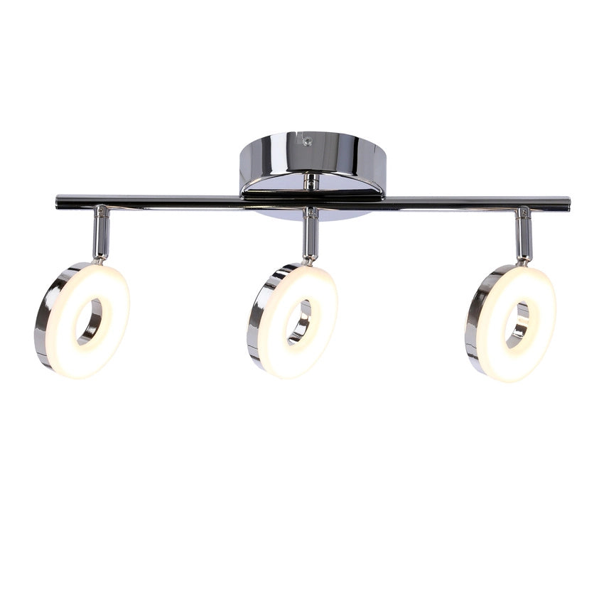 Plafoniera Candellux Thema LED 3x5W cromo bianco 3000K