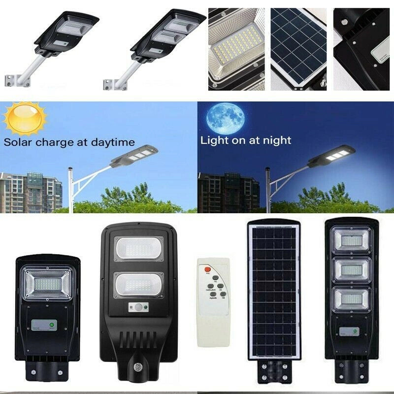 Lampione led slim con pannello solare 30w luce fredda 6500K