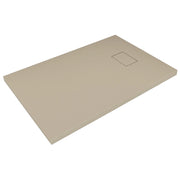 Piatto Doccia In SMC Vetroresina Effetto Pietra H 2,6 Cm Con Piletta Di Scarico Inclusa 80-160 Tortora