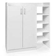 Mobiletto portascarpe 83 x 31 x 90 cm con ripiani regolabili in 5 posizioni bianco moderno 20_0017990