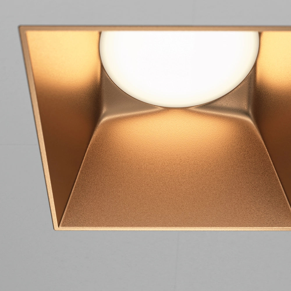 Maytoni Share faretto incasso quadrato ottone GU10 1L