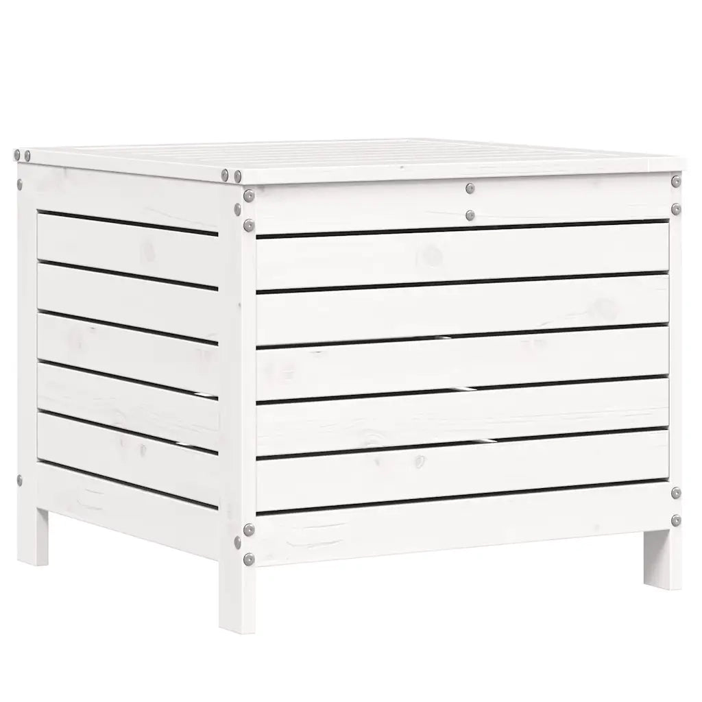 Sedia da giardino-Poggiapiedi Giardino Bianco 62x63,5x53,5 cm Legno Massello Pino