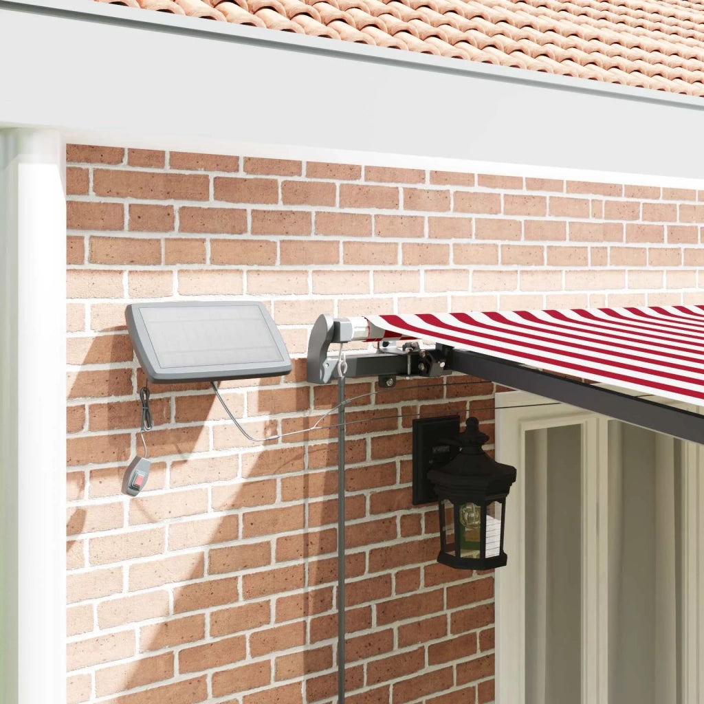 Tenda Retrattile Rosso e bianco 600 ×350 cm Tessuto 3331722